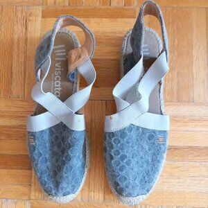 light blue espadrilles VISCATA, size 38 (8), worn twice